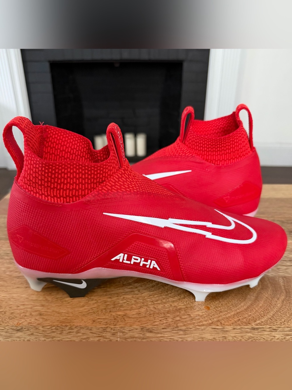 Nike Red White Alpha Athletic Cleats